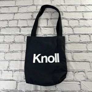 Knoll Black Canvas Tote Bag Vintage 90’s Rare EUC